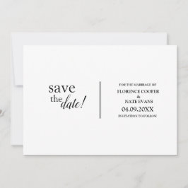 Moderne, einfache Typografie-Hochzeit Save The Date