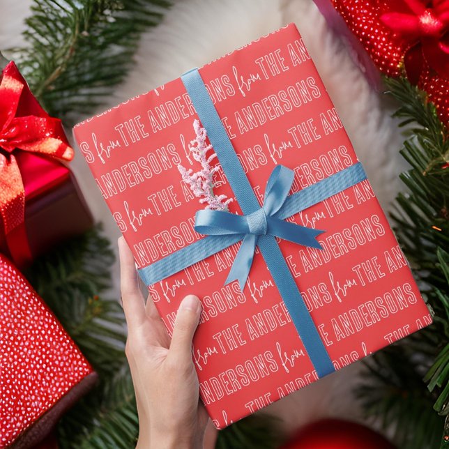 Moderne, einfache Typografie-Muster - kundenspezif Geschenkpapier (Von Creator hochgeladen)