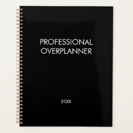 Moderne einfache Typografie Professional Schwarz Planer