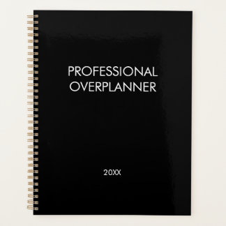 Moderne einfache Typografie Professional Schwarz Planer