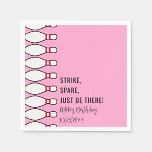 Moderne, einfache und allzeitalte Rosa Bowling Geb Serviette