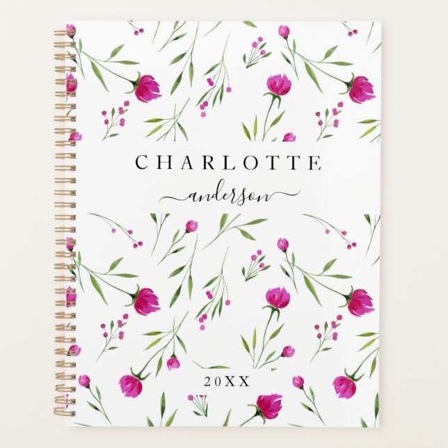Moderne, einfache und elegante Blume Planer (Vorderseite)