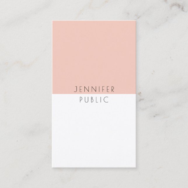 Moderne, einfache und elegante Minimalistische Vor Visitenkarte (Vorderseite)