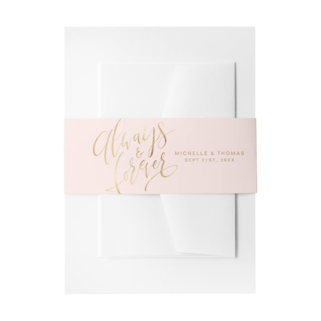 Moderne, einfache und immerwährende Script-Hochzei Einladungsbanderole (Vorderseite Beispiel)