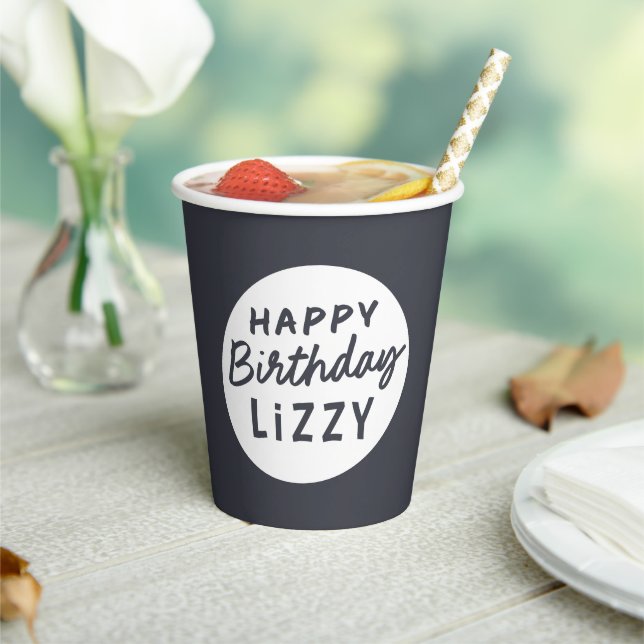 Moderne, einfache und kundenspezifische Grußkunst  Pappbecher (In Situ)