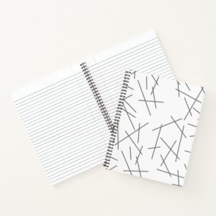 Moderne, einfache, unordentliche Grafiklinienstruk Notizbuch