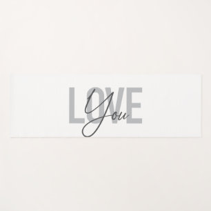 Moderne, einfache, urbane, coole Typografie-Liebe  Yogamatte