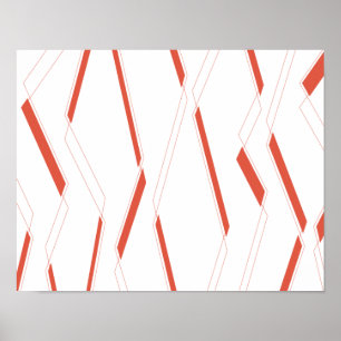 Moderne, einfache urbane Pflanze-Abstraktionskunst Poster
