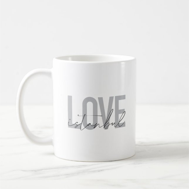Moderne, einfache, urbane, trendige Design-Liebe I Kaffeetasse (Links)