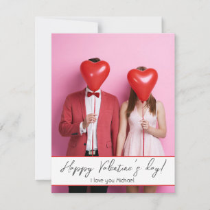 Moderne Einfache Valentintagskarte Feiertagskarte