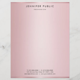Moderne einfache Vorlage aus trendy elegantem Rosé Briefbogen