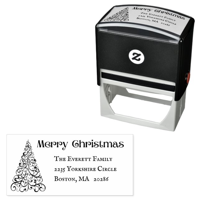 Moderne, einfache Weihnachtsbaume Maßgeschneiderte Permastempel (Beispiel)