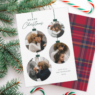 Moderne einfache Weihnachtsdekoration 4 Foto Feiertagskarte