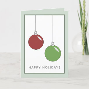 Moderne, einfache Weihnachtsschmuck Weihnachtskart Feiertagskarte