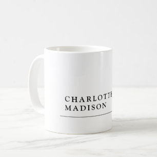Moderne einfache Weiß Trendsetter Minimalistisch S Kaffeetasse