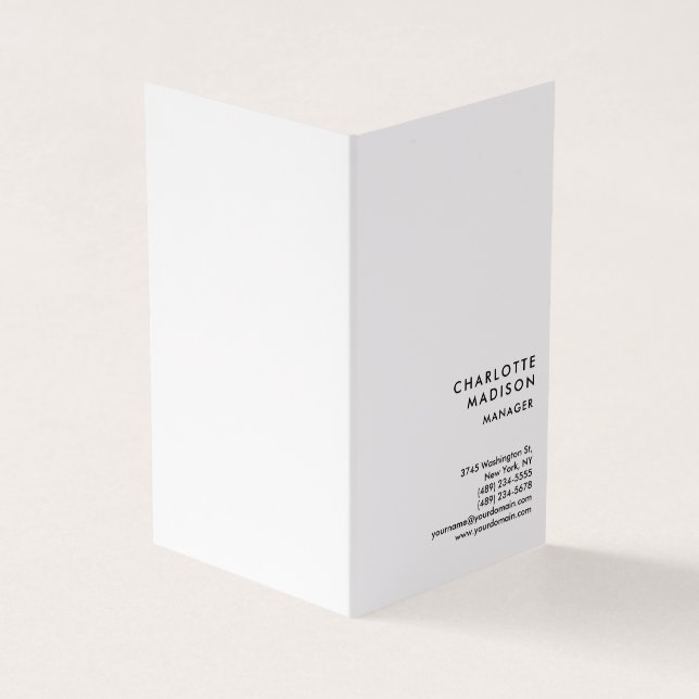 Moderne einfache Weiß Trendsetter Minimalistisch S Visitenkarten (Vorderseite)