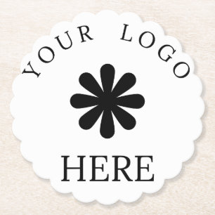 Moderne einfache weiße Marmor-Rustic-Papier-Unters Untersetzer