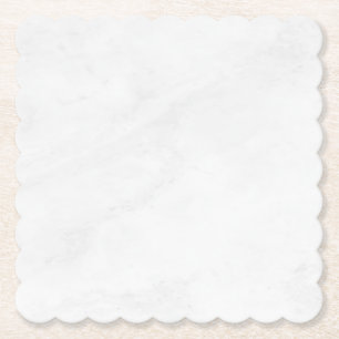 Moderne einfache weiße Marmor-Rustico-Papierservie Untersetzer