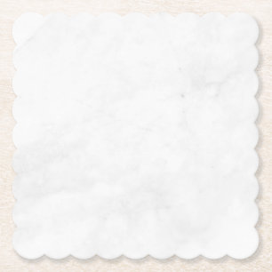 Moderne einfache weiße Marmor-Rustico-Papierset fü Untersetzer