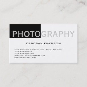 Moderne, einfache weiße Standard Business Card Visitenkarte