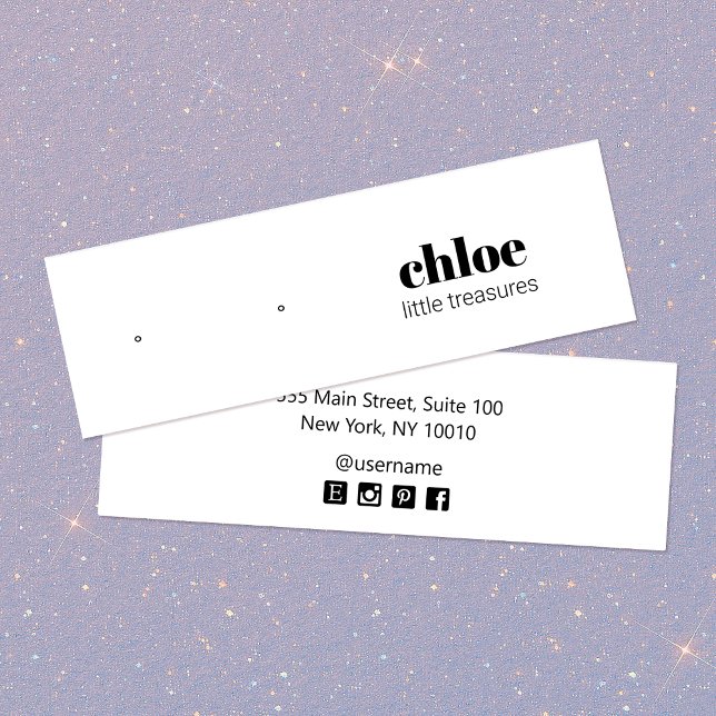 Moderne, einfache weiße Stuhlvorratskarte (Von Creator hochgeladen)