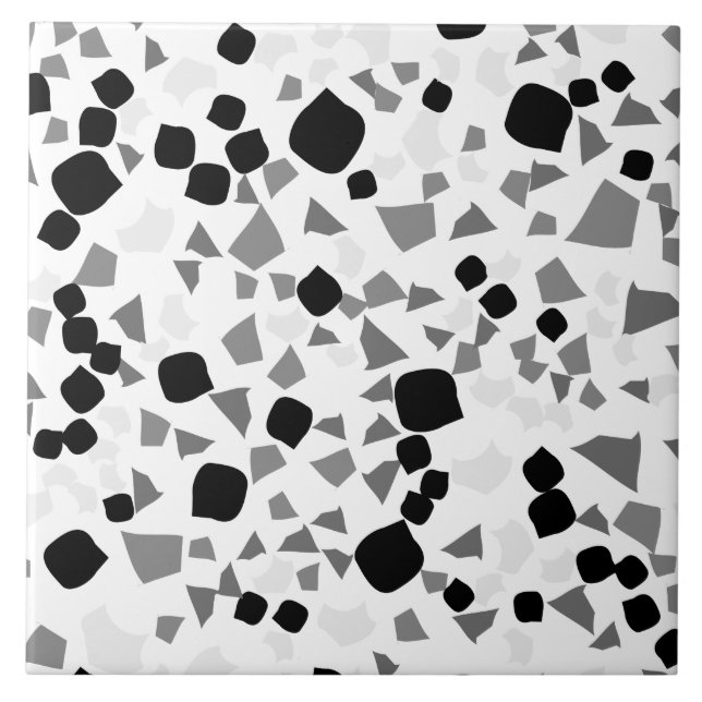 Moderne, einfache, weiße Terrazzo Fliese (Vorderseite)