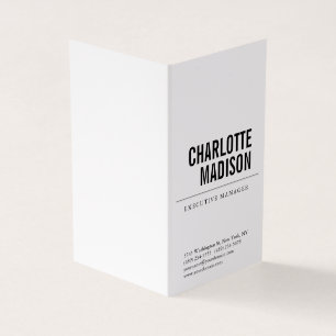 Moderne einfache weiße trendy minimalist plain  visitenkarten
