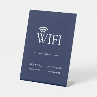 Moderne einfache WLAN-Netzwerk-Passwort-Anzeige in Sockelschild