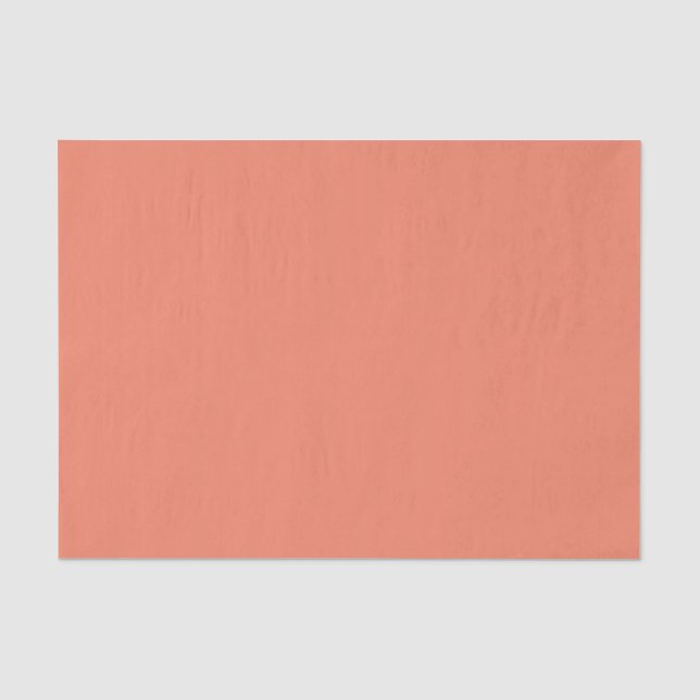 Moderne einfarbige Lachsfarbe Favor Seidenpapier (Vorderseite)