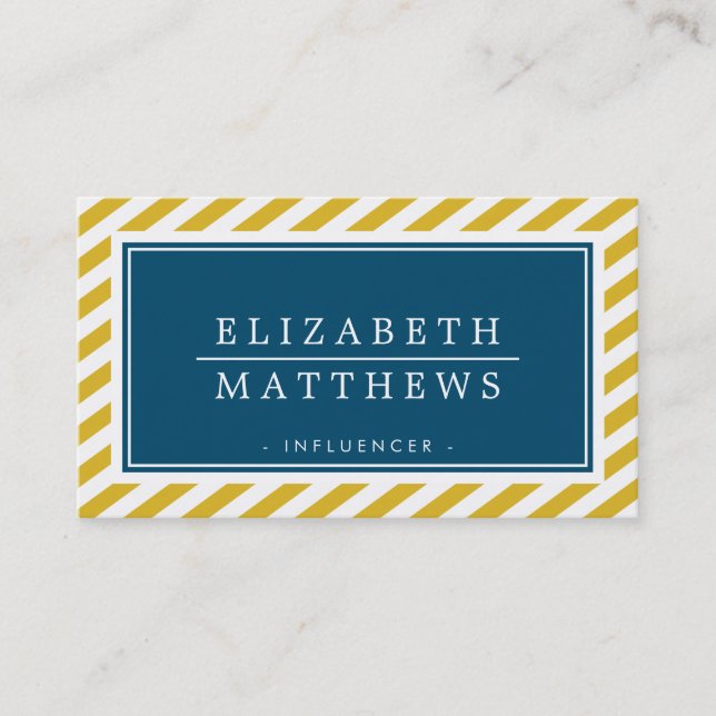 MODERNE EINFLUSS Stilvolle Schnurrbart Visitenkarte (Vorderseite)