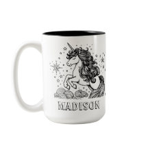 Moderne Einhornkids Personalisierte Färbung