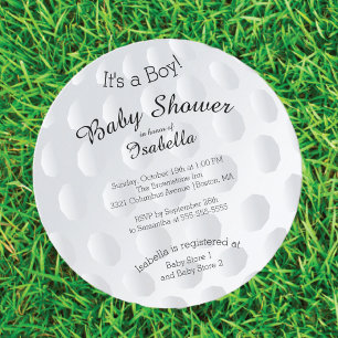 Moderne Einladung für eine Baby-Golf-Ball-Babydusc