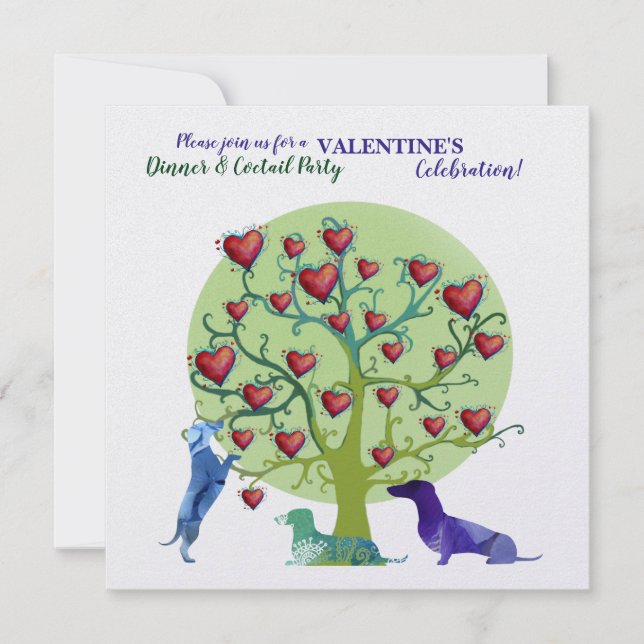 Moderne Einladung Valentine Party Celebration (Vorderseite)