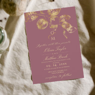 Moderne Einladung von Boho Pantone & Gold Hochzeit