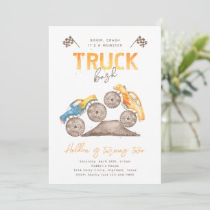 Moderne Einladung von Monster Truck   Lastkraftwag