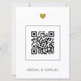 Moderne Einladung zum Hochzeitsfeiern mit QR-Code