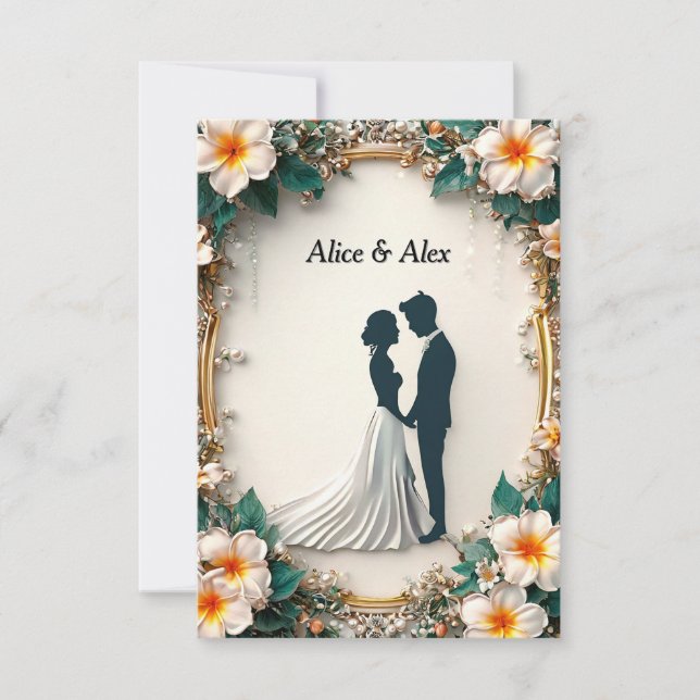 Moderne Einladung zur Hochzeit (Vorderseite)