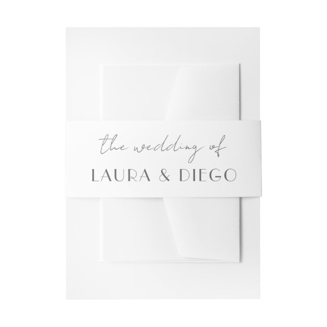 Moderne Einladung zur Hochzeit Einladungsbanderole (Vorderseite Beispiel)