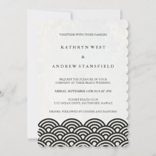 Moderne Einladung zur Hochzeit von Black+White Bea