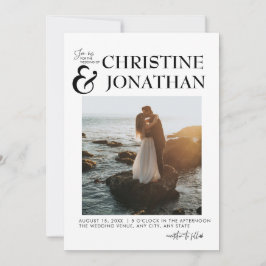 Moderne Einladung zur Hochzeit von Fotos