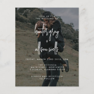 Moderne Einladung zur Hochzeit von Fotos Flyer