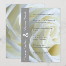 Moderne Einladung zur Hochzeit von White Rose