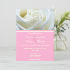 Moderne Einladung zur Hochzeit von White Rose