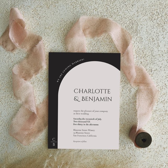 Moderne Einladung zur Hochzeitsfeier für Minimalis (Von Creator hochgeladen)