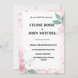 Moderne Einladungen für Hochzeiten, Minimalistisch