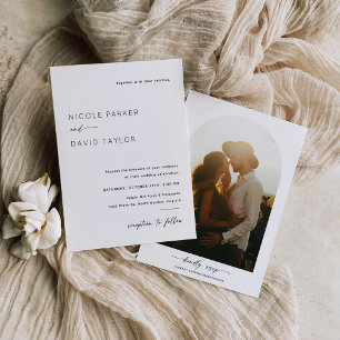 Moderne Einladungs-Vorlage für Hochzeiten mit Foto Einladung