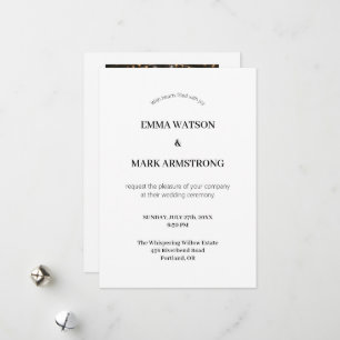 Moderne Einladungs-Vorlage für Hochzeiten mit Foto Feiertagskarte