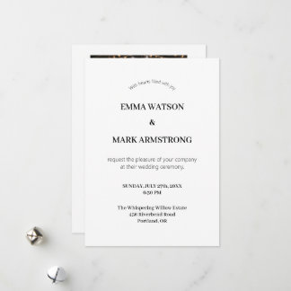 Moderne Einladungs-Vorlage für Hochzeiten mit Foto Feiertagskarte