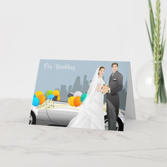 Moderne Einladungskarte für Hochzeiten (Vorderseite)