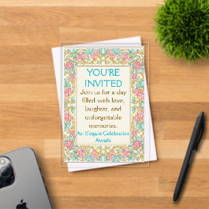 Moderne Einladungsvorlage für Feiern Acryleinladungen